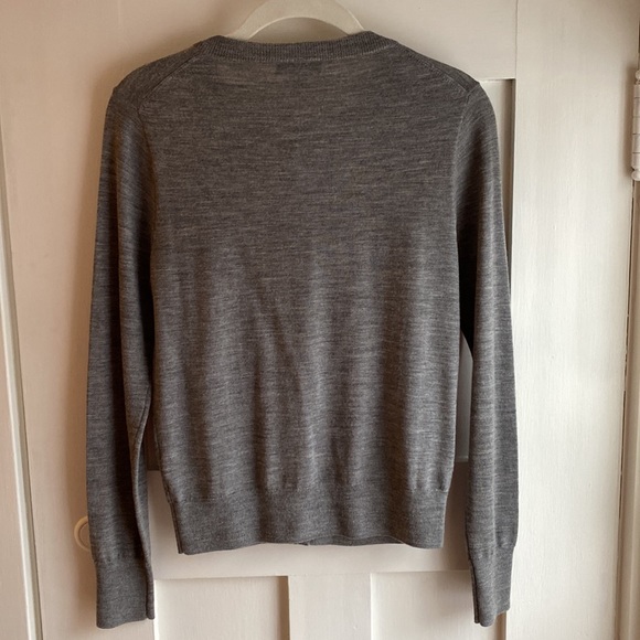 J. Crew classic merino wool cardigan in heather gray sz small - Picture 2 of 5